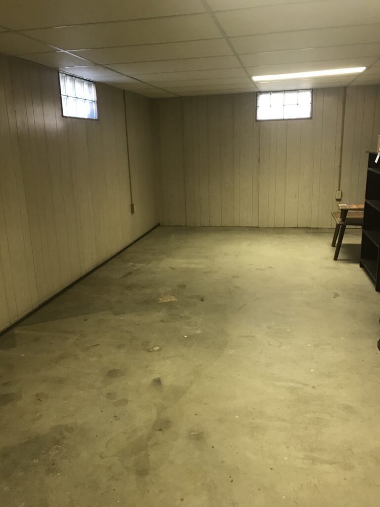 Basement, cleared out